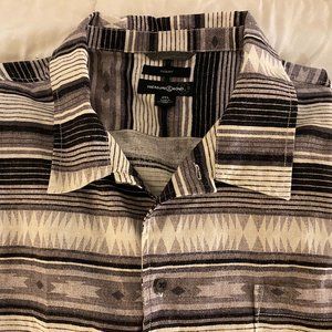 Treasure And Bond Button Down Black And White Pattern Shirt AS NEW 2XL